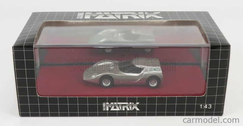 Matrix modely v mierke Alfa romeo Osi Scarabeo 1966 1:43 Silver Met