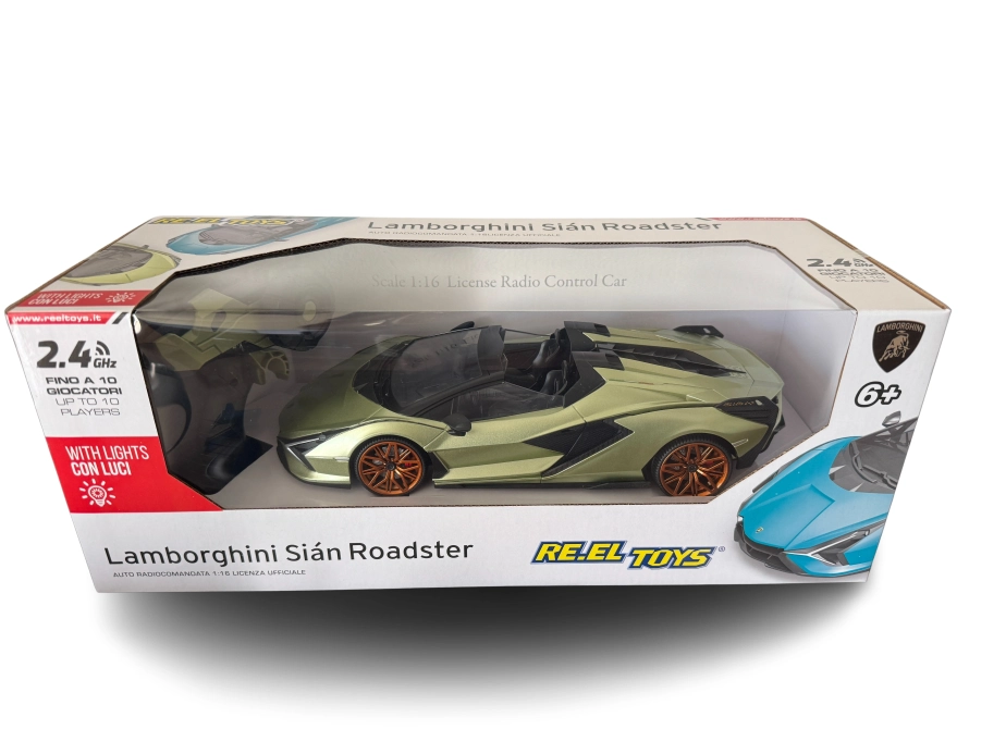 RE.EL Toys RC auto Lamborghini Sian 1:16 zelená metalíza, LED 2,4GHz