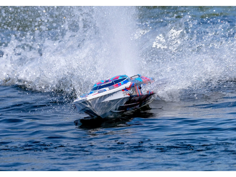 RC loď Traxxas Spartan TQi RTR, červená