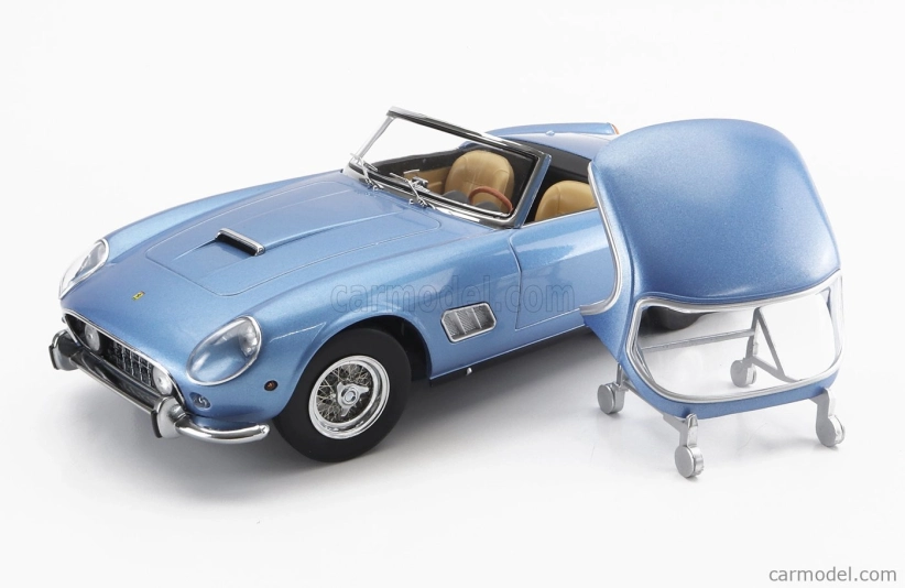 Ferrari 250gt California Spider v mierke kk s pevnou strechou 1960 1:18 Light Blue Met
