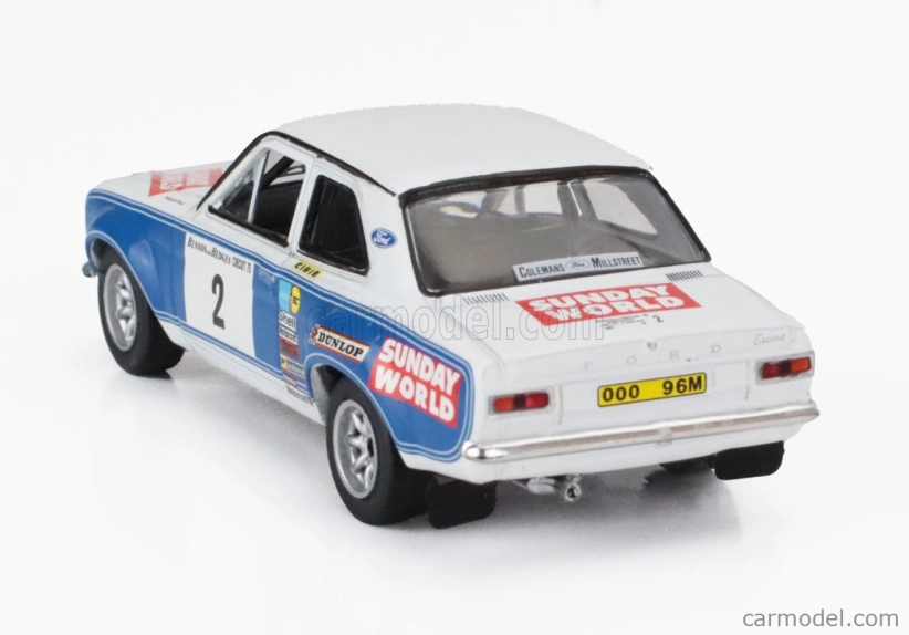 Ixo-models Ford england Escort Mki Rs 1600 (nočná verzia) N 2 Winner Rally Ireland 1975 Billy Coleman - Paul Phelan 1:43 White Blue