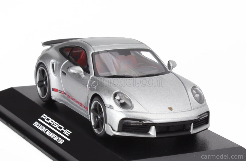 Minichamps Porsche 911 992 Turbo Coupe 2023 - First Turbo Remastered 1:43 Silver