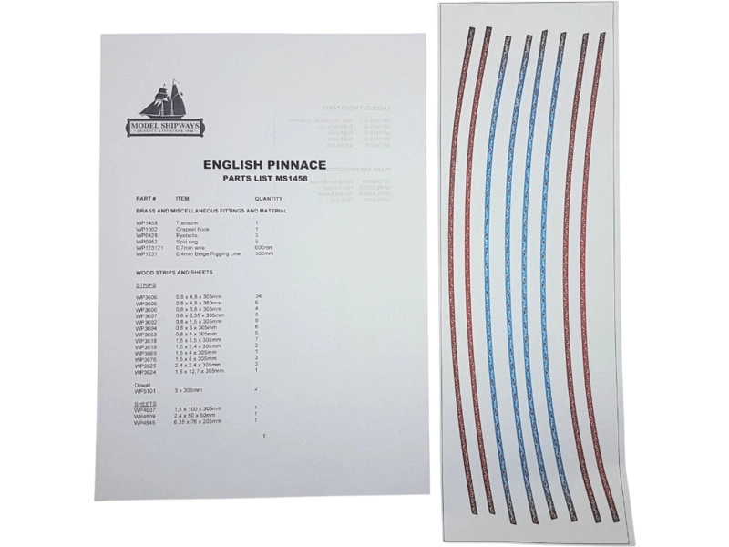 Model Shipways English Pinnace 1:24 kit