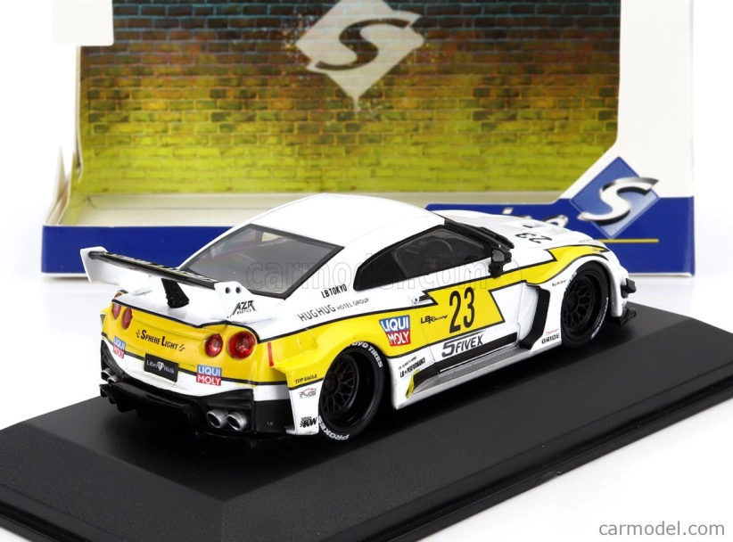 Solido Nissan 35gt-rr Lb-silhouette N 23 Works Liberty Walk 2020 1:43 Biela žltá čierna