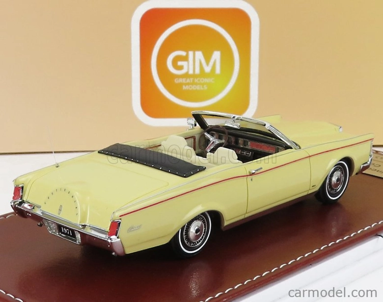 Great-iconic-models Lincoln Continental Mark Iii Convertible 1971 1:43 Žlutá
