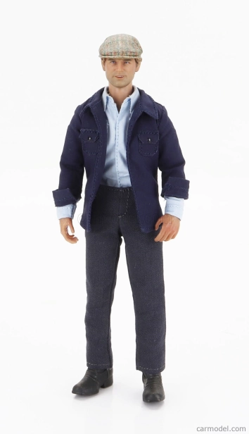Clc-models Ossa 250 Ae73 Enduro 1973 With Terence Hill Small Action Figure - From Movie - Altrimenti Ci Arrabbiamo - Tv Series - Motorcycle 1:12 White