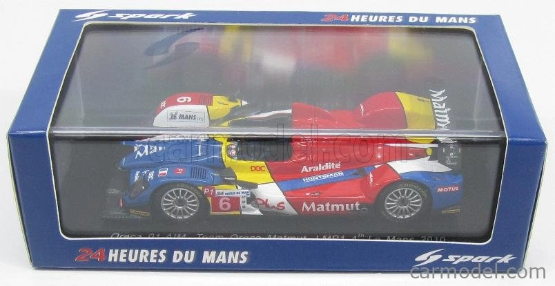 Spark-model Oreca 01 Aim N 6 Lmp1 24h Le Mans 2010 S.ayari - D.andre - A.meyrick 1:43 Red Yellow Bleu
