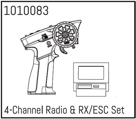 HBP240169 - (1010083) 4-Channel Radio & RX/ESC Set