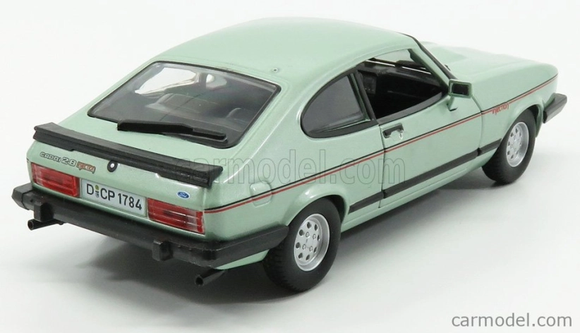 Bburago Ford england Capri Injection 1982 1:24 svetlozelená met