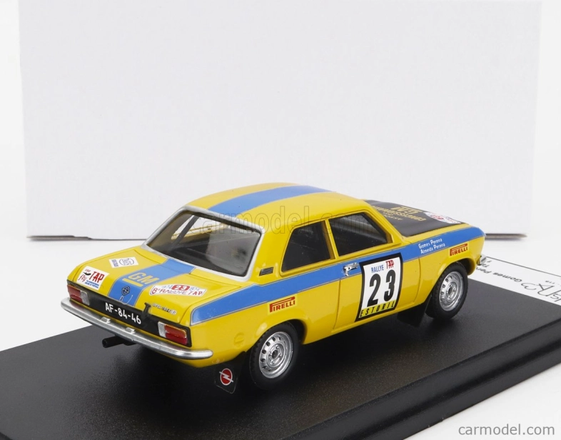 Trofeu Opel Ascona (night Version) N 23 Rally Tap 1974 G.pereira - A.aimeida Pereira 1:43 Žlutá Modrá