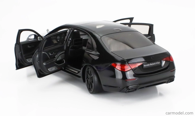 Almost-real Mercedes benz S-class S600 V12 Biturbo Maybach 2023 1:18 Obsidian Black