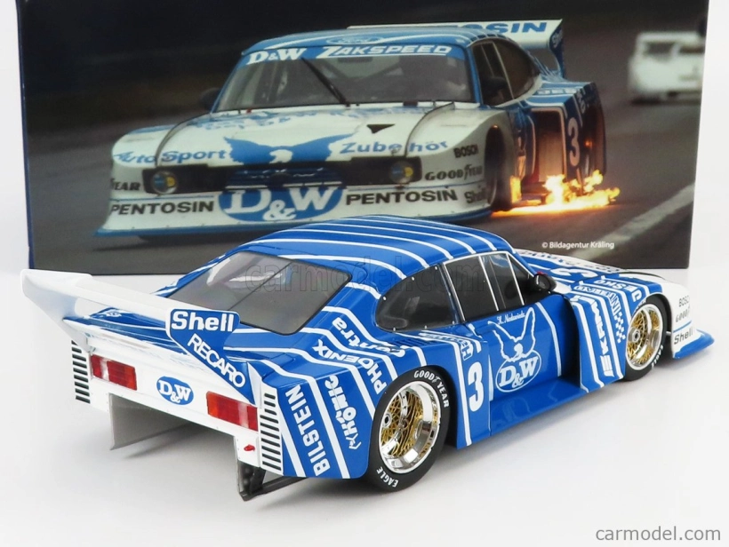 Werk83 Ford england Capri Turbo Gr.5 Zakspeed N 3 Drm 1982 Klaus Niedzwiedz 1:18 Biela Modrá