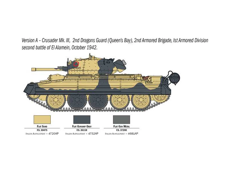 Italeri Crusader Mk. II s britskou posádkou (1:35)