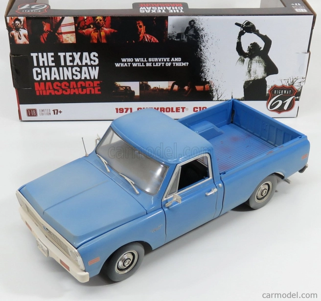 Highway61 Chevrolet C-10 Custom Pick-up 1970 - Texaský masaker motorovou pílou 1:18 Svetlomodrá