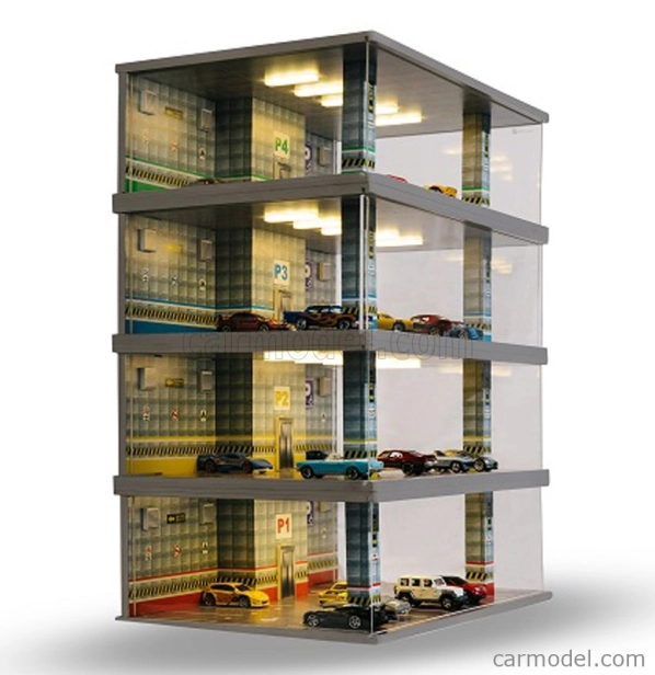 Atlantic Vetrina display box Diorama Parcheggio 4 Piani - Parking 4 Floor - Cars Not Included - Lungh.lenght Cm 43.0 X Largh.width Cm 25.0 X Alt.height Cm 56.0 1:64 Různé