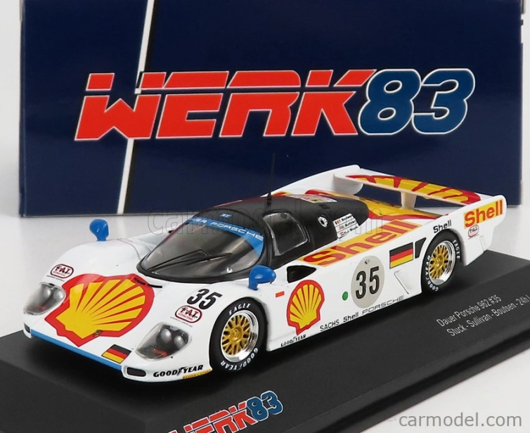 Werk83 Porsche Dauer 962 3.0l Turbo Team Le Mans Porsche N 35 3. 24h Le Mans 1994 H.stuck - T.boutsen - D.sullivan 1:43 Bielo žltá