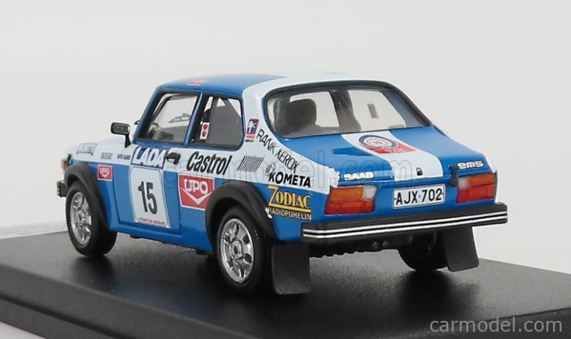 Trofeu Saab 99 Team Konela Racing N 15 Rally 1000 Lakes 1977 T.rainio - E.nyman 1:43 Modrá Biela