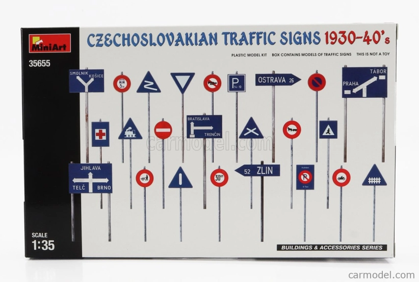 Miniart Accessories Segnali Stradali - Czechoslovakian Traffic Signs 1930-1940 1:35 /