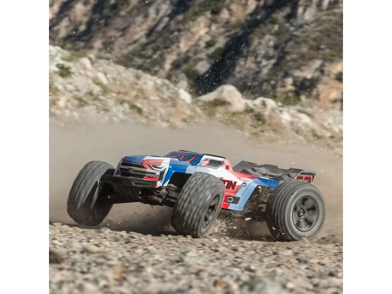 RC auto Arrma Kraton 6S V6 BLX 1:8 4WD RTR, modrá/růžová