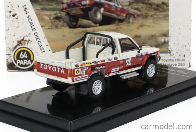 Paragon-models Toyota Hilux Pick-up Racing Lhd 1985 1:64 Bílá Červená
