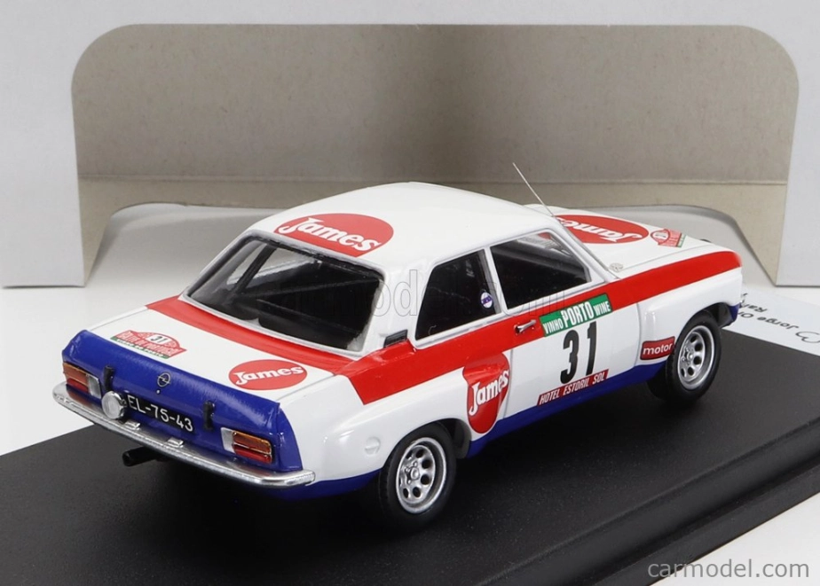 Trofeu Opel Ascona (nočná verzia) N 31 Rally Portugal 1978 J.ortigao - M.sottomayor 1:43 Biela červená