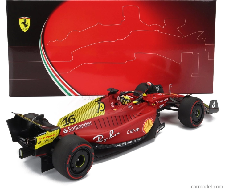 Bbr-models Ferrari F1-75 Team Scuderia Ferrari N 16 1:18, červená ...