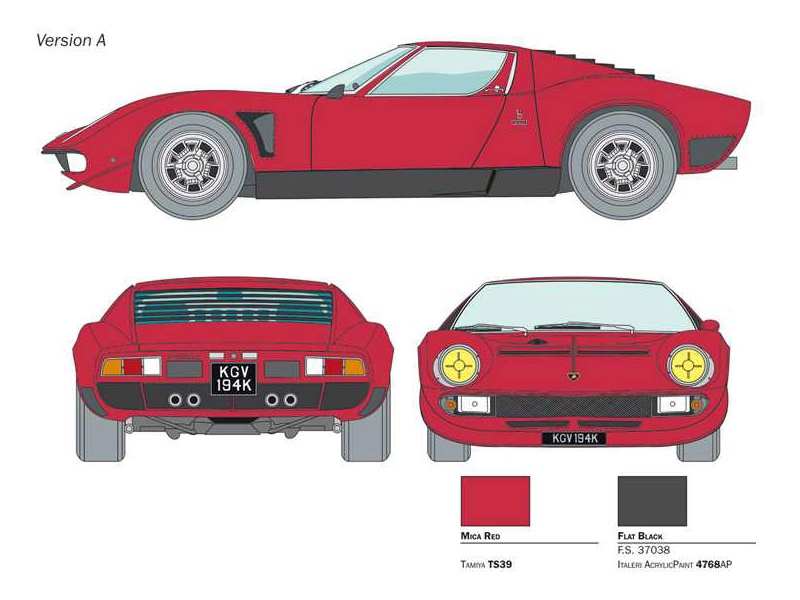 Italeri Lamborghini Miura Jota SVJ (1:24)