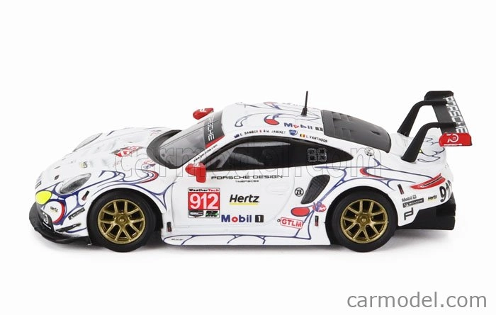 Spark-model Porsche Set 2x 911 991 Rsr Team Porsche Gt N 911 Winner Gtlm Class Petit Le Mans 2018 P.pilet - N.tandy - F.makowiecki + N 912 2nd Gtlm-class Petit Le Mans 2018 E.bamber - L.vanthoor - M.jaminet 1:64 Bílá