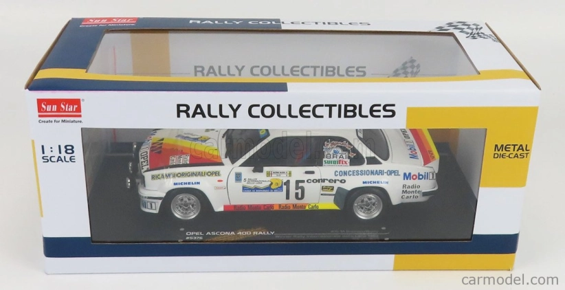 Sun-star Opel Ascona 400 (night Version) N 15 Winner Rally Internazionale Della Lana 1982 M.biasion - Rudy 1:18 Bílá
