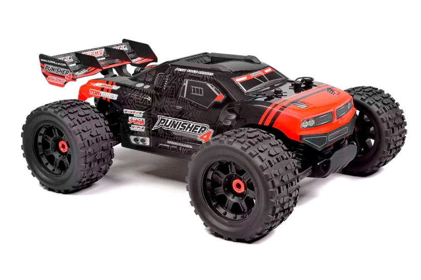 RC auto PUNISHER-4 Monster Truck 4WD 3-4S RTR, červená