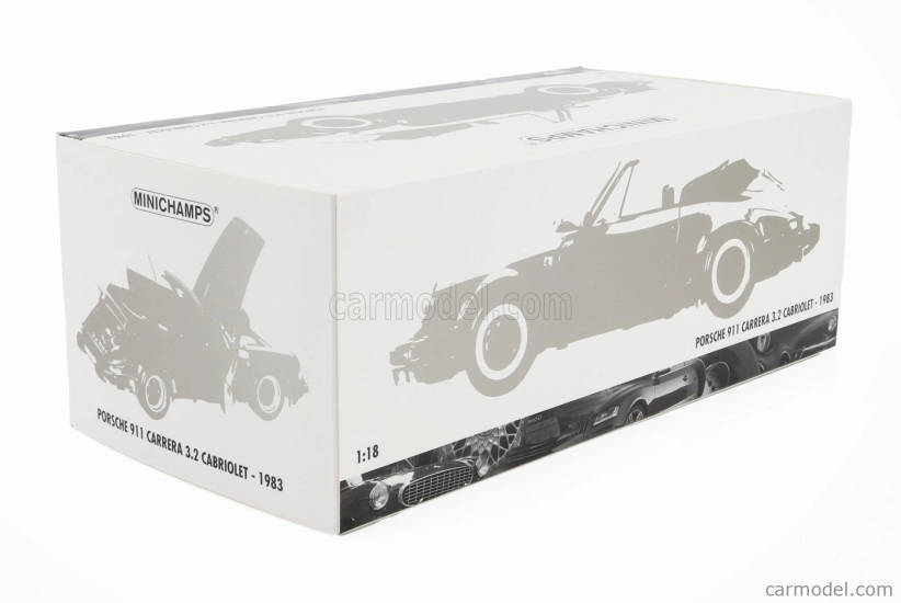 Minichamps Porsche 911 3.2 Carrera Cabriolet 1983 1:18 Grey Met