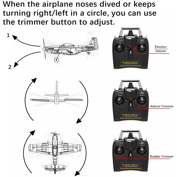 RC lietadlo S-idee Volantex Mustang P51 RC Gilder