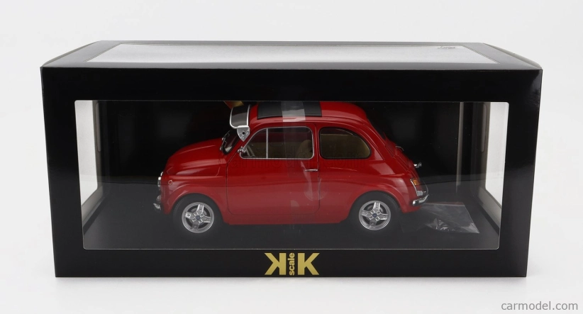 Fiat 500 F Custom 1968 v mierke 1:12 červený