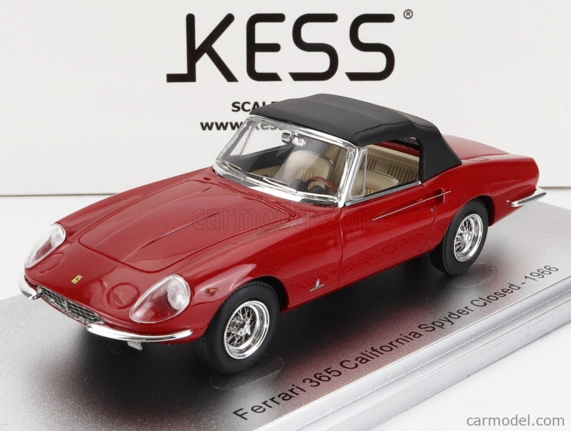 Kess-model Ferrari 365 California Spider Closed 1966 1:43 Red Black