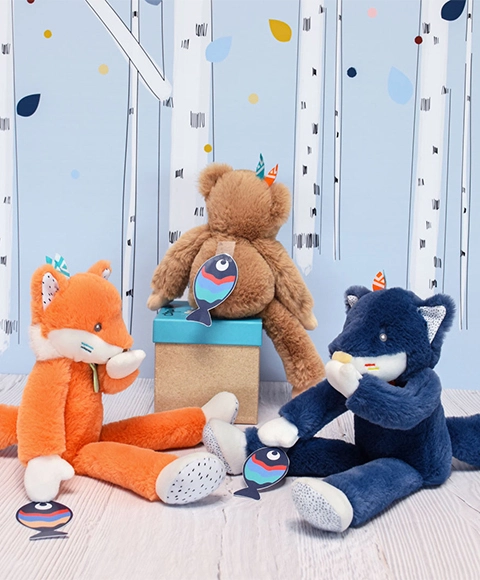 Doudou Tiwipi darčeková súprava - plyšová líška 30 cm
