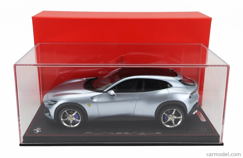 Bbr-models Ferrari Purosangue Suv 2022 - Con Vetrina - S vitrínou 1:18 Grigio Alloy - Blue Grey Met