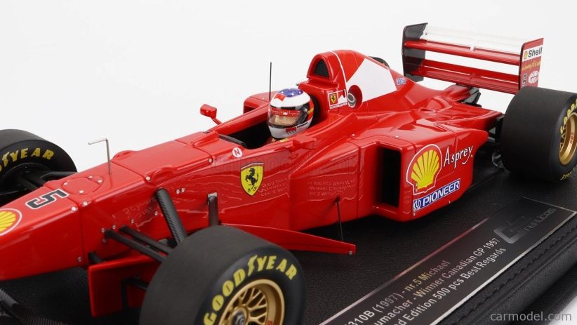 Gp-repliky Ferrari F1 F310b Scuderia Ferrari Marlboro Team N 5 Winner Canada Gp (s figúrkou pilota) 1997 Michael Schumacher - Con Vetrina - s vitrínou 1:18 červená biela