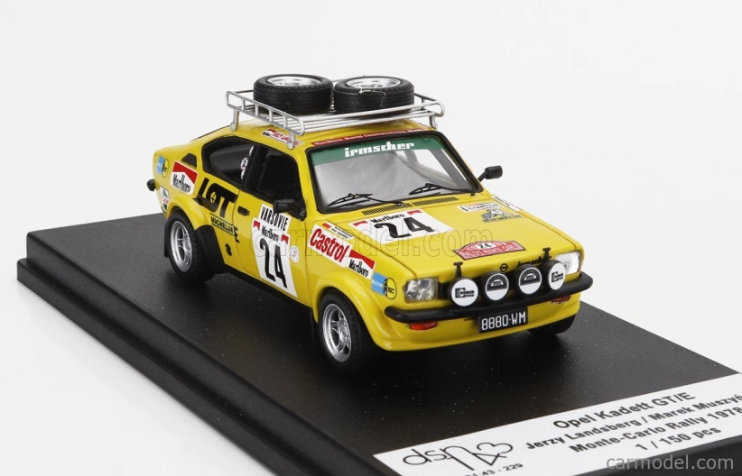 Trofeu Opel Kadett Gt/e (night Version) N 24 Rally Montecarlo 1978 Jerzy Landsberg - Marek Muszynski 1:43 Žlutá