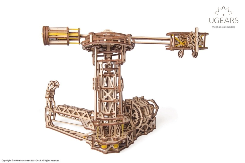 Ugears 3D drevené mechanické puzzle lietajúce stroje