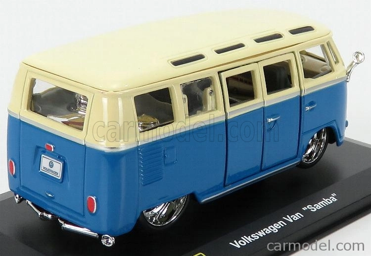 Bburago Volkswagen T1 Samba Minibus Custom 1967 1:32 Krémově Modrá
