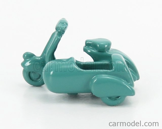 Officina-942 Piaggio Set 2x Vespa 98 + Vespa 98 Sidecar 1946 1:76 Svetlo šedá zelená