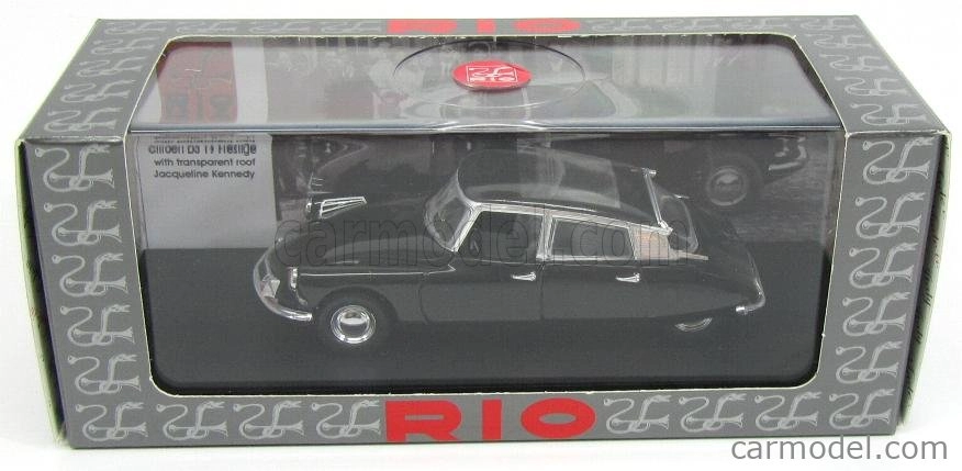 Rio-models Citroen Ds19 Prestige - Transparent Roof - Jacqueline Kennedy Visit In Paris 1961 1:43 Black