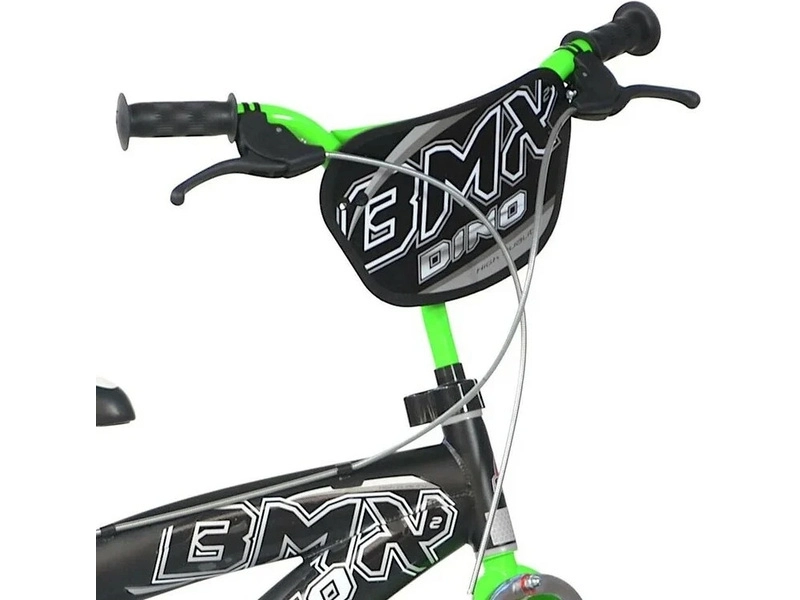 DINO Bikes - Detský bicykel 16" BMX čierny/zelený