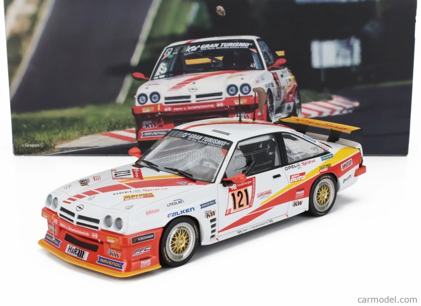 Werk83 Opel Manta Gt Team Automobilclub Von Deutschland N 121 24h Nurburgring 2023 Hans-olaf Beckmann - Peter Hass - Jurgen Schulten - Volker Strycek 1:18 Biela Oranžová Žltá