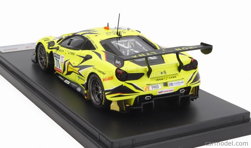 Looksmart Ferrari 488 Gt3 Evo 3.9l Turbo V8 Team Iron Lynx N 71 1:43, žlutá