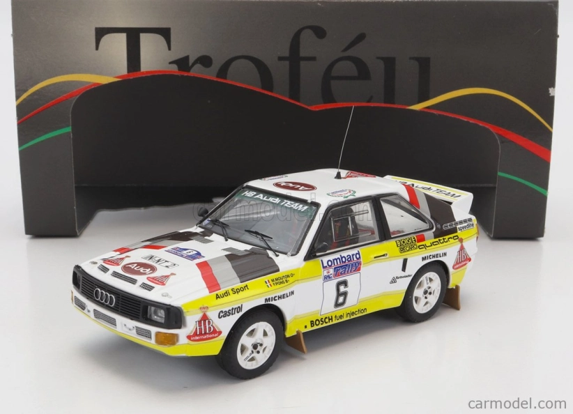 Trofeu Audi Quattro Sport Team Hb N 6 Rally Rac Lombard 1984 M.mouton - F.pons 1:43 Biela Žltá Hnedá