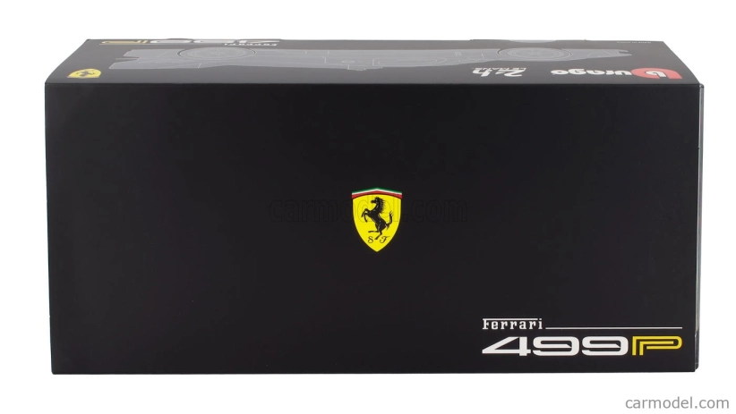 Bburago Ferrari With Showcase - 499p 3.0l Turbo V6 Team Ferrari Af Corse N 50 Winner 24h Le Mans (after Race Version) 2024 Antonio Fuoco - Miguel Molina - Nicklas Nielsen 1:18 Red