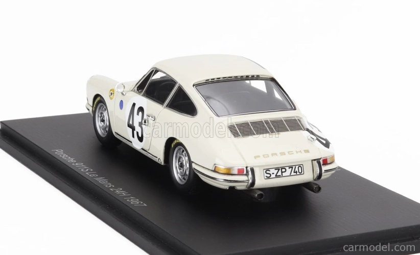 Spark-model Porsche 911s 1991cc Coupe Team J.franc N 43 24h Le Mans 1967 Antony Fischaber - Jacques Dewes 1:43 Biela