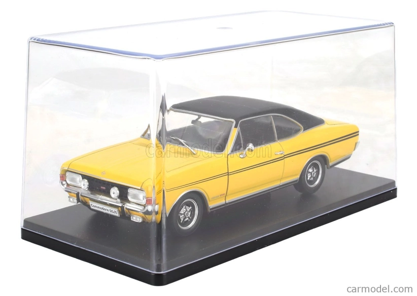 Edicola Opel Commodore A Gs/e Coupe 1970 - Con Vetrina - S vitrínou 1:24 Yellow Black
