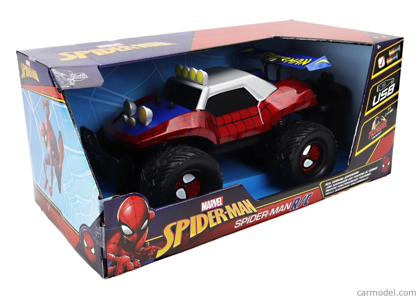 Jada Mayers Manx Buggy Spiderman Marvel 1964 1:14 Modrá červená